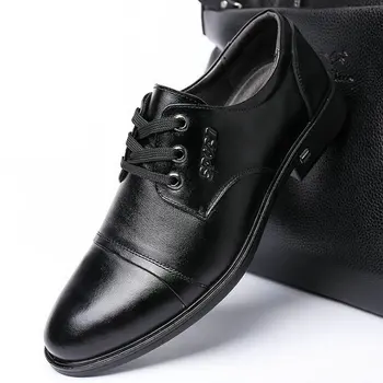 

2019 Men's Dress Shoes Business Flat Shoes Breathable Men's party Wedding Shoes Men Leather Shoes Oxford PU Leather VV-30