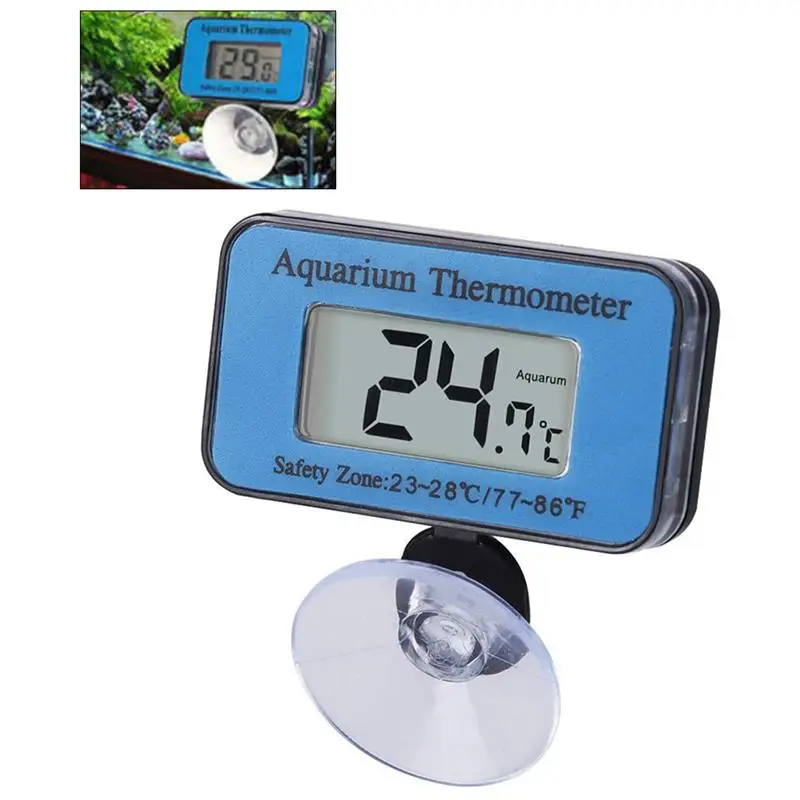 Submersible LCD Digital Aquarium Waterproof Thermometer With Clear