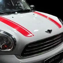 3 Colores Rayas Capó Capó Pegatinas Calcomanías de Gráficos Pegatina Para Mini Cooper Countryman 2010-2016