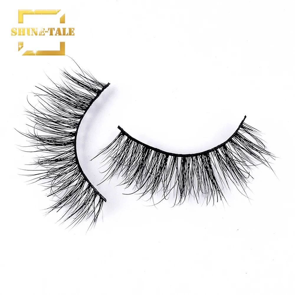 

Shine-tale Natural Style False Eyelashes Makeup Eye Lash Extension Handmade Soft Mink Eyelashes 3D A17