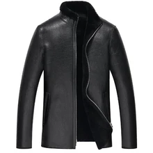 Мужское пальто из овчины, кожаная куртка, Мужская верхняя одежда из овчины, мужские роскошные деловые куртки, натуральная Шуба B3, TJ27