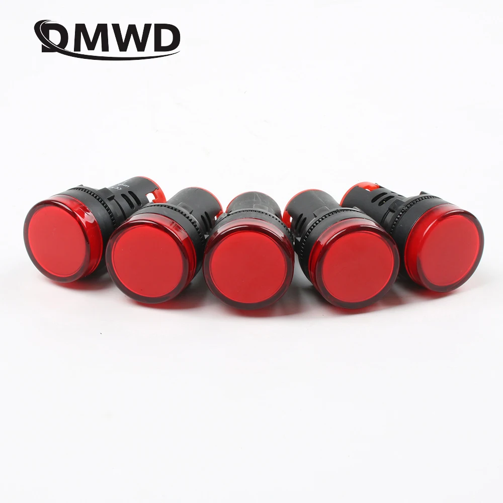 AD16-22 Красный 12 V 220 24 110 светодиодный Мощность индикатор сигнала 22 мм Размер