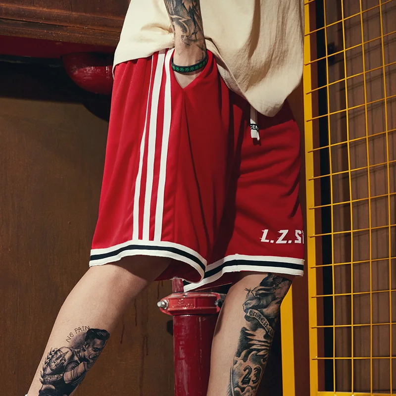 Хип-хоп панк Шорты мужские летние свободные шорты для бега дышащие баскетбольные шорты мужские бермуды Masculina