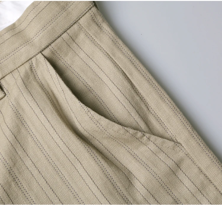 Новые летние Для мужчин белый полосатые шорты Мода вертикальный узор шорты Для Мужчин's Повседневное Тонкий Англия Стиль шорты с ширинкой