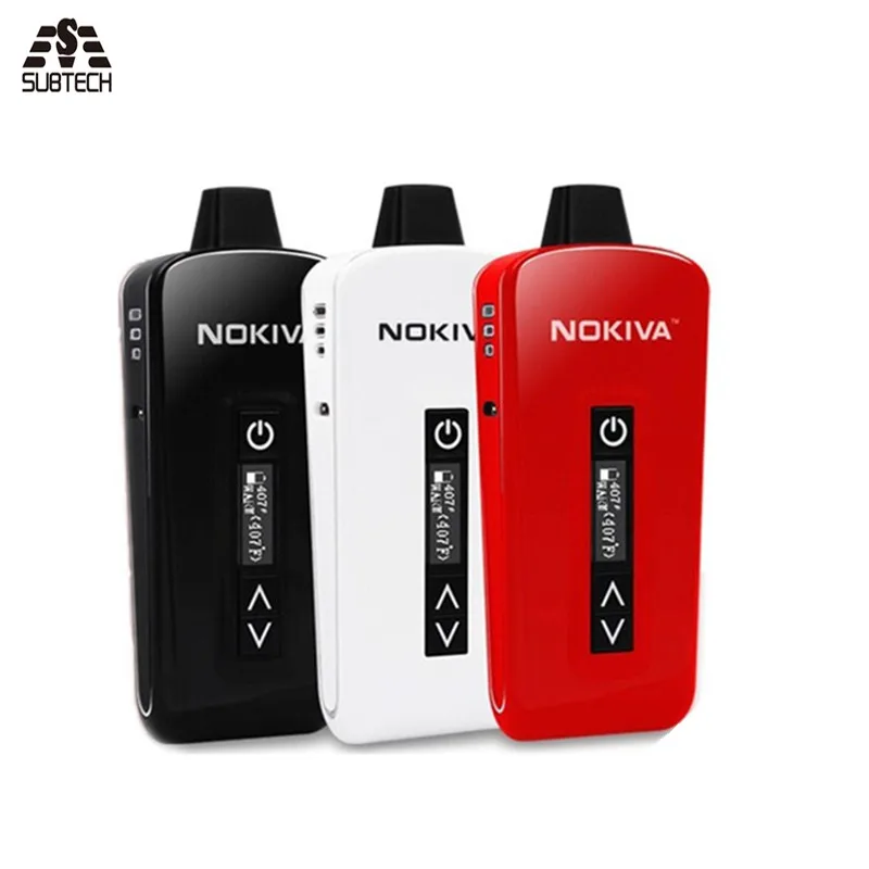 

Original Nokiva Dry Herb vaporizer pen 2200mah with Ceramic coil Heating touch srceen e cigarette Vape Pen