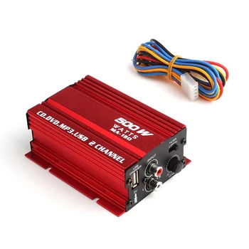 

Car Audio Amplificador Mini Hi-Fi Stereo Digital Power Amplifier MP3 for Car Motorcycle Auto Audio Speaker Low Distortion