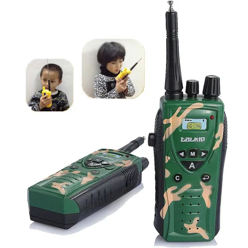 2 шт. дети военный камуфляж Walkie Talkie Ручной Портативный Walkie Talkie игрушка новые игрушки для детей на день рождения