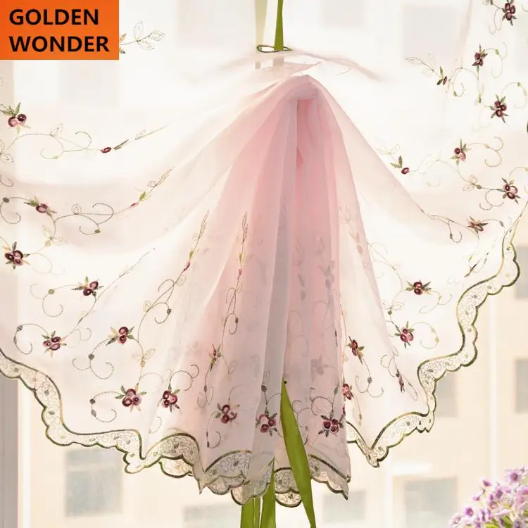 

Hot Sale Balloon Curtains Roman Curtain Ebroidered Curtain for Window Blind Sheer Home Decor Cortina For Living room