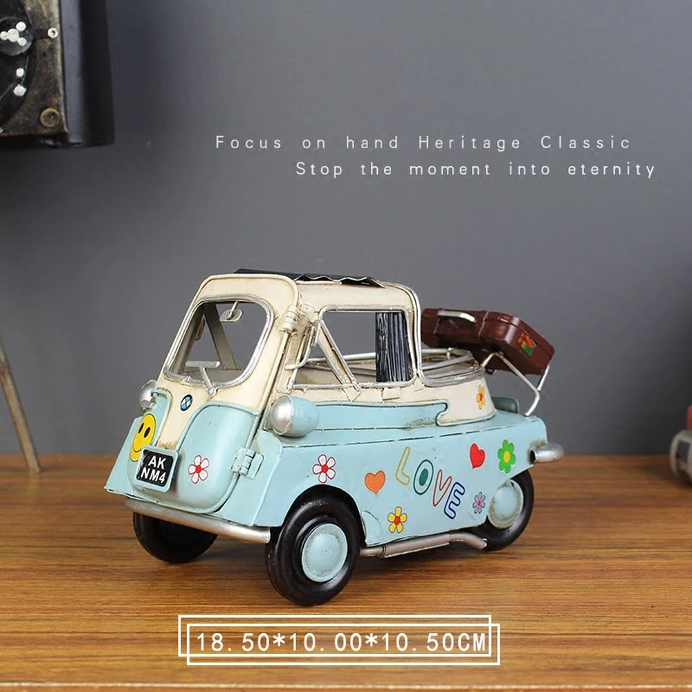 1PCS Retro nostalgia BMW iron classic model bedroom home furnishings soft ornaments small handicraf - 32888885069