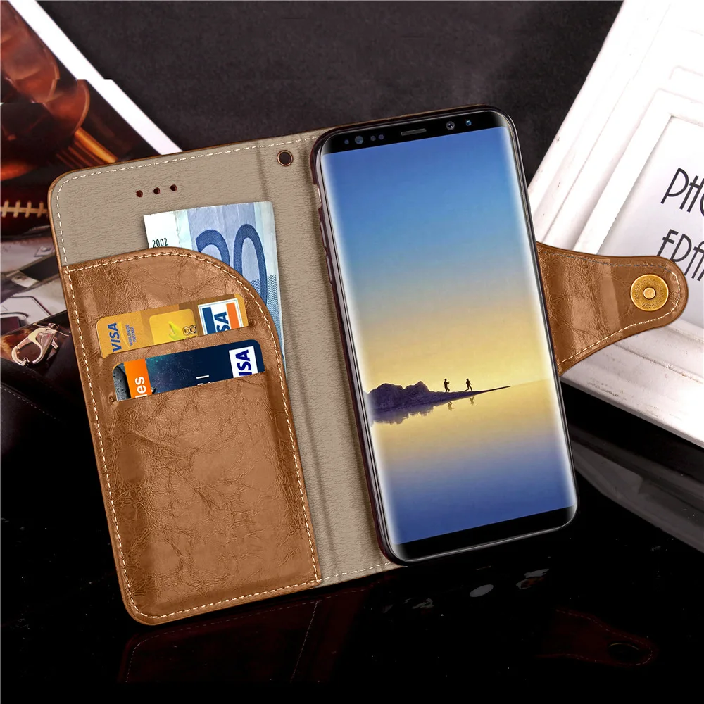 Inizeal для Samsung Galaxy Note8 пряжка кожаный бумажник откидная крышка для Samsung Note8 кожаный чехол с карт памяти