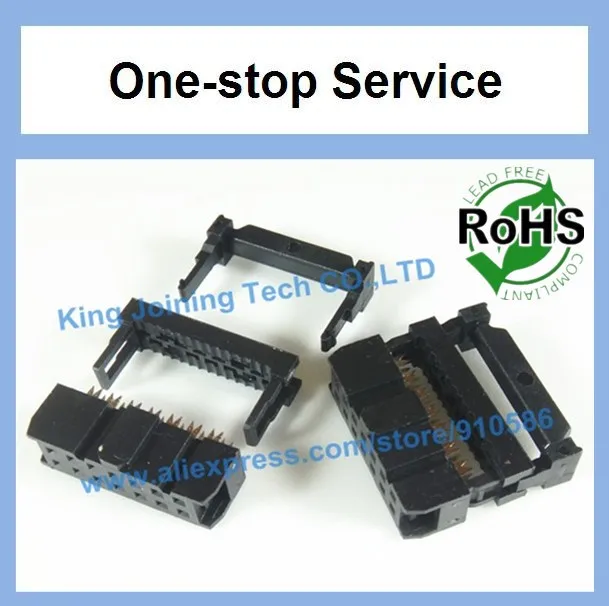 100 шт. IDC разъем 14pin 2x7 2 54 мм кабельные розетки 14P FC3-14P | Электроника
