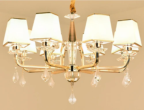 Современная хрустальная люстра Lustre освещение золото металл столовая подвесные люстры со светодиодами лампа спальня подвесная осветительная арматура - Цвет абажура: 8 lights