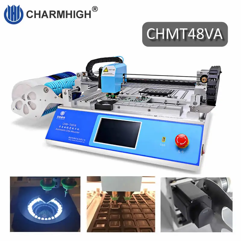 

CHM48VA 2 Heads 29 Feeders Pick and Place Machine All-in-one Machine, PC in-build, dual Vision camera, English Version 110v/220v
