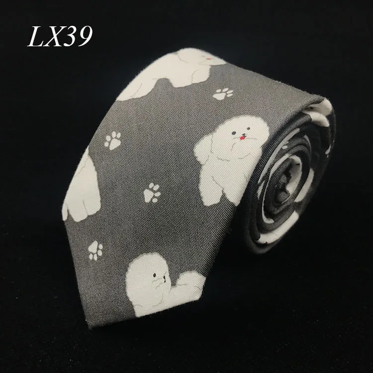 Новая мода мультфильм хлопчатобумажный галстук для мужчин тонкие галстуки - Цвет: 8