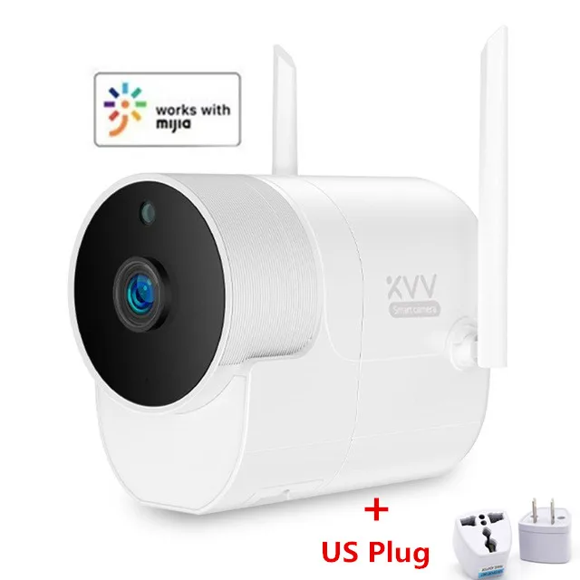 Новинка, Xiaomi Xiaovv 1080 P, наружная панорамная камера, камера наблюдения, беспроводная, WIFI, высокое разрешение, ночное видение, работает с Mijia - Цвет: Standard US plug