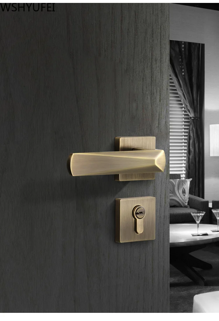  1pcs home high quality door lock modern minimalist bedroom mute door handle indoor room handle lock - 33039189314