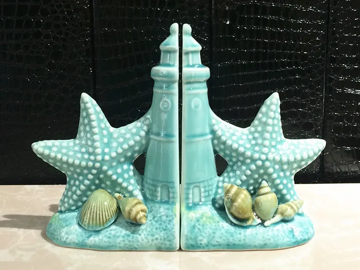 المتوسط الإبداعية السيراميك نجم البحر غلاف ديكور المنزل الحرف غرفة الديكور الأجسام دراسة غرفة خزانة قذيفة تمثال