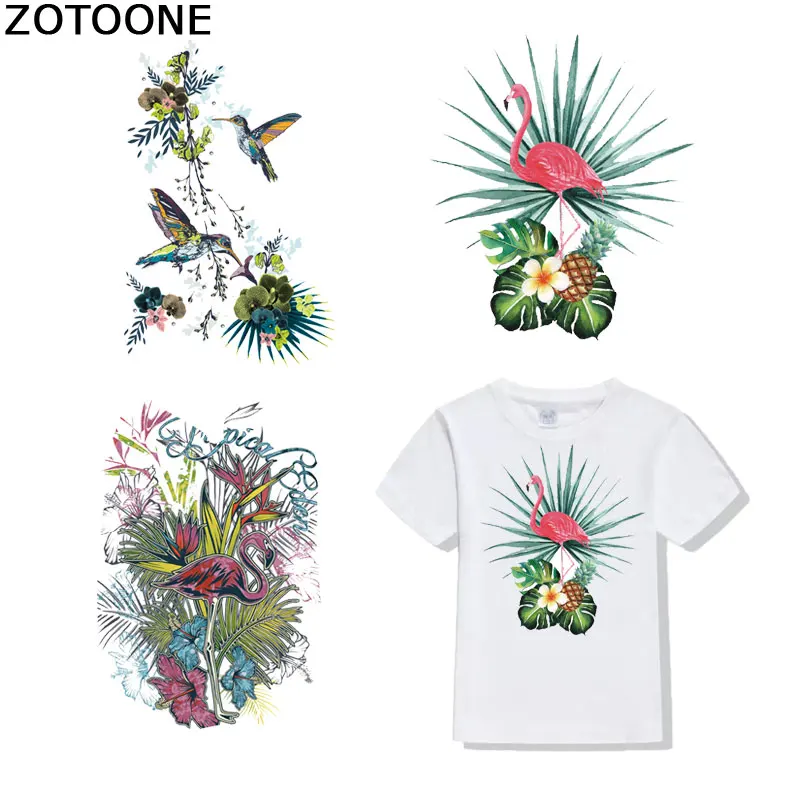 

ZOTOONE Flower Iron on Patches Transfers for T-Shirt Embroidery Applique Heat Transfers for Clothes DIY Thermal Stickers Patch E