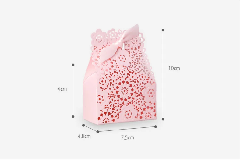 50 шт./компл. цветок свадебное коробка лазерная резка Бумага конфеты Коробки выдалбливают подарочной сумке; Свадебная обувь Baby Shower вечерние пользу