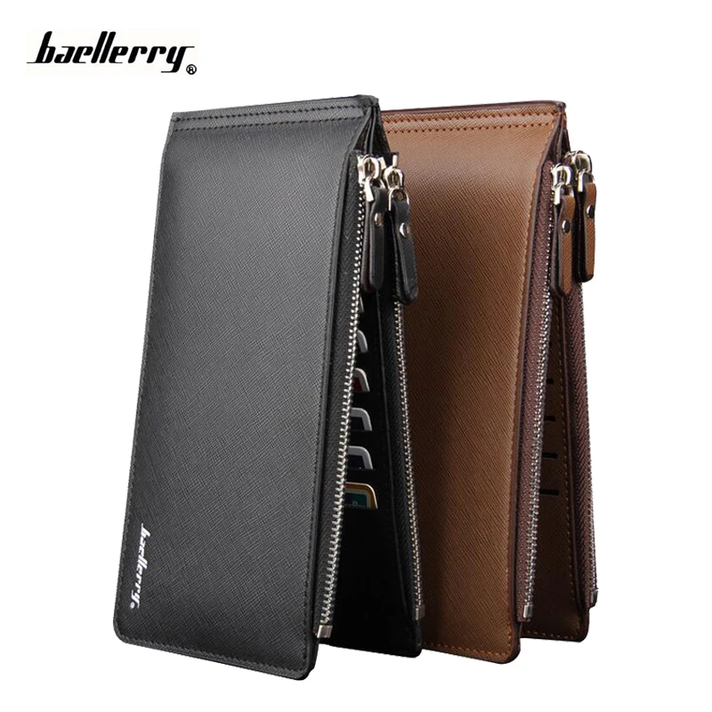 

Wallet Men Credit Card Holder Money Cash Bag Slim Clutch Men Purse Bag Handbag Long Business Causal Fashion Brand Design Zipper