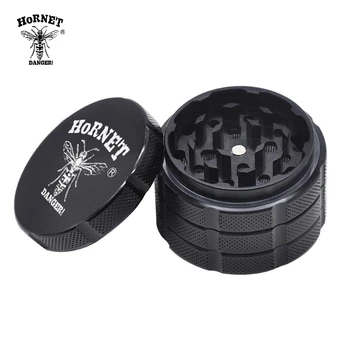 

HORNET Premium Large 60MM 4 Piece Metal Tobacco Grinder Aircraft Aluminum Tobacco Herb Grinder Large Space Smoke Miller