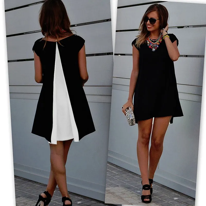 Ukraine Plus Size XL Casual Beach Dress Short Sleeve Female Women Dress 2016 Summer Style A Line Bodycon Dresses Vestido-2