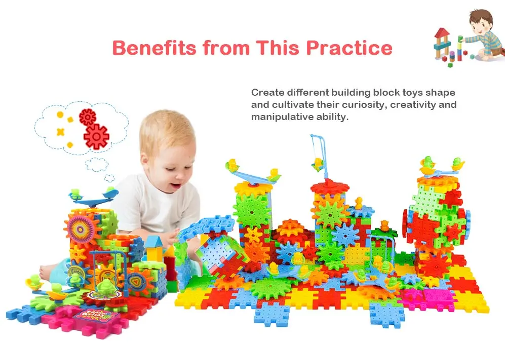 Changeable Model ABS Educational Dynamoelectric Building Block for Kids