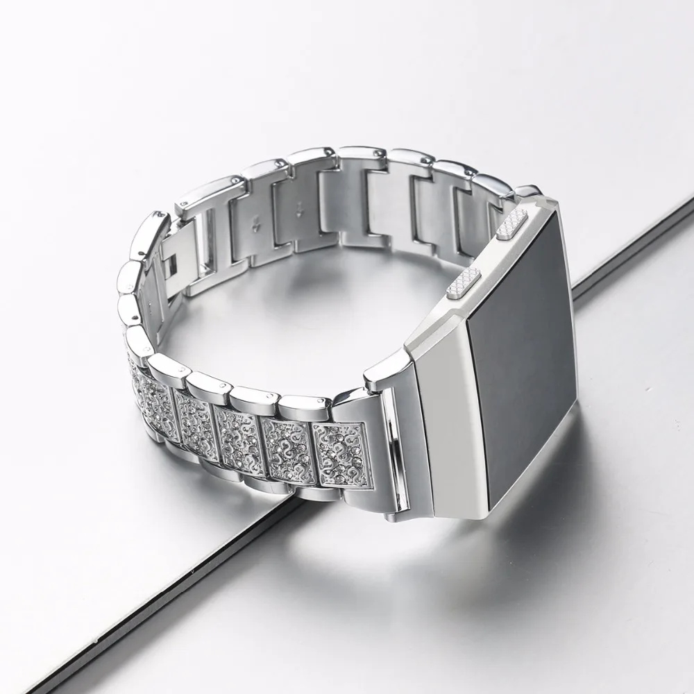 Ktab Смарт Аксессуары Для Fitbit ионные полосы аксессуары ионные Кристаллы часы ремешок металлический ремешок Замена Bling Ремешок Браслет