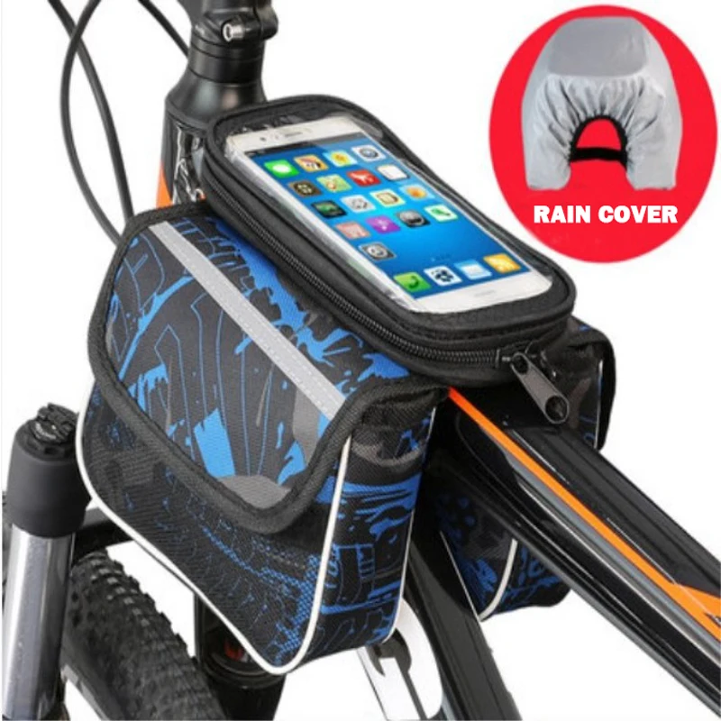 

Bicycle Front Touch Screen Phone Bag MTB Road Bike Cycling Mobile Bag Cycle Front Bag 6.2 inch Cellphone Bag Bicycle Accessories