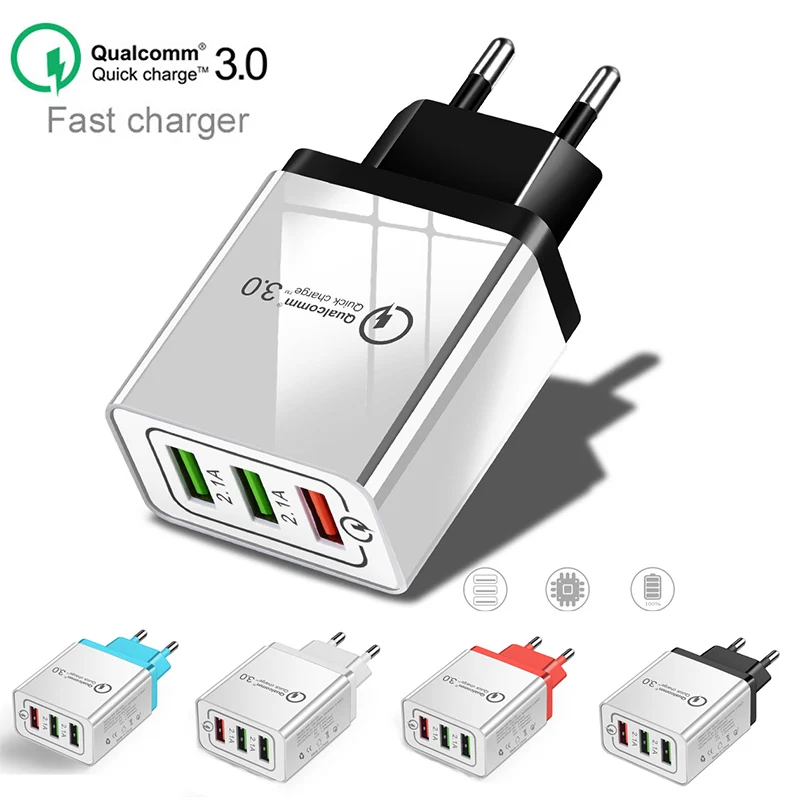 

USB charger quick charge 3.0 for iPhone 8 X MAX iPad Fast Wall Charger for Samsung Xiaomi Sony P30 Huawei Mobile phone Charger