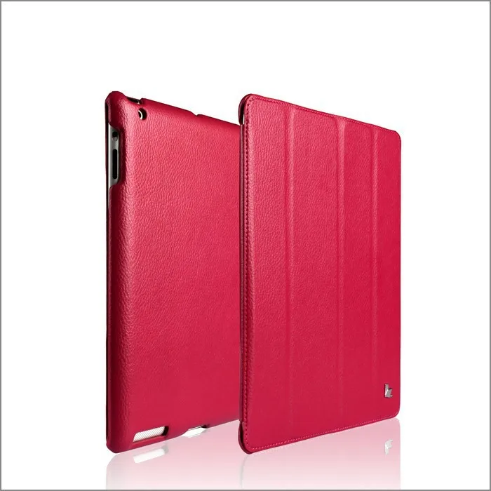 Jisoncase бренд чехол для iPad 2/3/4 защитный чехол из искусственной кожи Smart Cover чехол для iPad 2/3/4,, новая модная дизайнерская одежда - Цвет: Peach Red