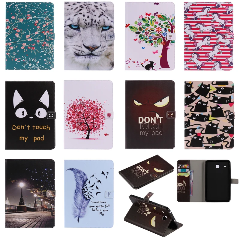 

Luxury Horse Print Leather Magnetic Flip Wallet Tablet Case Cover Skins Coque Funda For Samsung Galaxy Tab E 8.0" SM-T375 T377