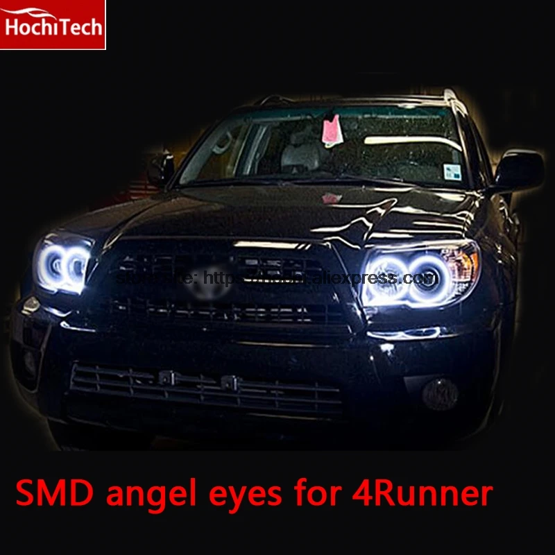 Отличные SMD 5050 светодиодный Белый Фар halo ангел демон глаза комплект для Toyota 4runner