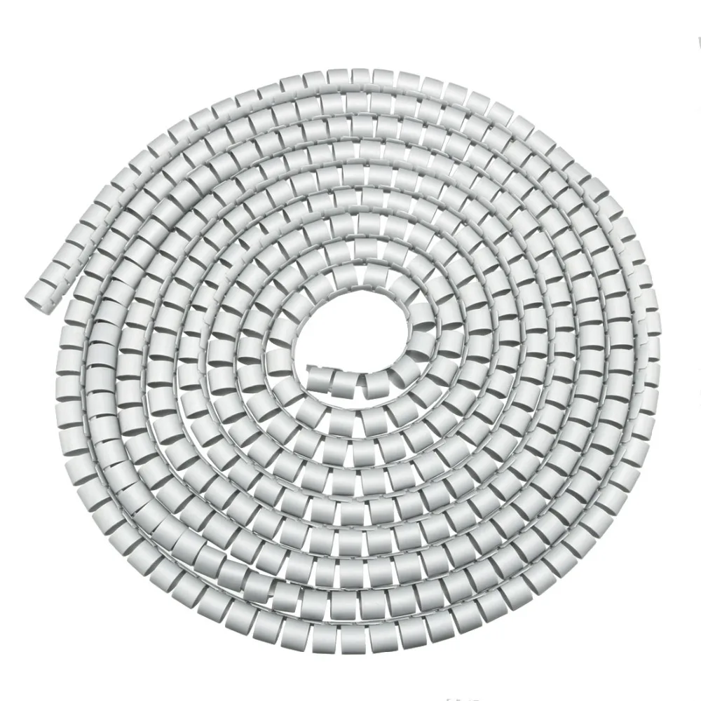 Uxcell Гибкие Изолированные 10 мм/16 мм PE спиральная трубка кабельная проводка рукав хранения протектор обёрточная бумага компьютер Управление