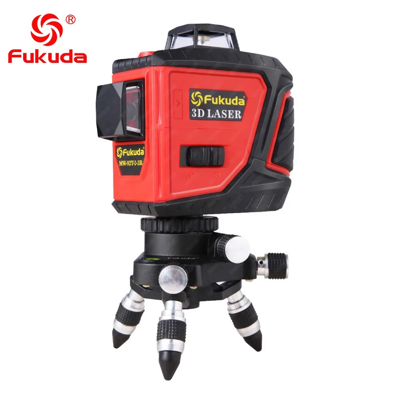 Fukuda Brand 12Lines 3D MW-93T-3R Laser Level Self-Leveling 360 Horizontal And Vertical Cross Super Powerful red Laser Beam