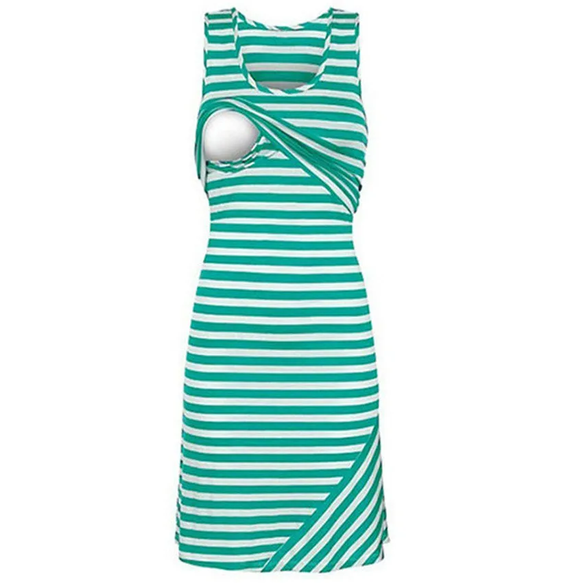 Women Summer Sleeveless Maternity Dress Striped Pregnancy Dresses Breastfeeding And Nursing Women Dresses For Photography #JC Women Summer Sleeveless Maternity Dress Striped Pregnancy Dresses Breastfeeding And Nursing Women Dresses For Photography #JC