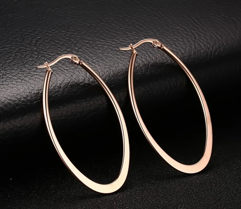 

Rose gold titanium steel earrings hot sales earrings Rose gold earrings earrings for women Drop Earrings long earrings