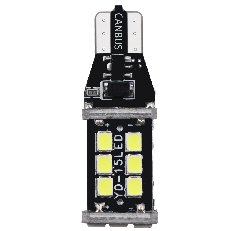 1x T15 светодиодный светильник 2835 SMD Canbus OBC без ошибок 921 912 W16W Автомобильный задний