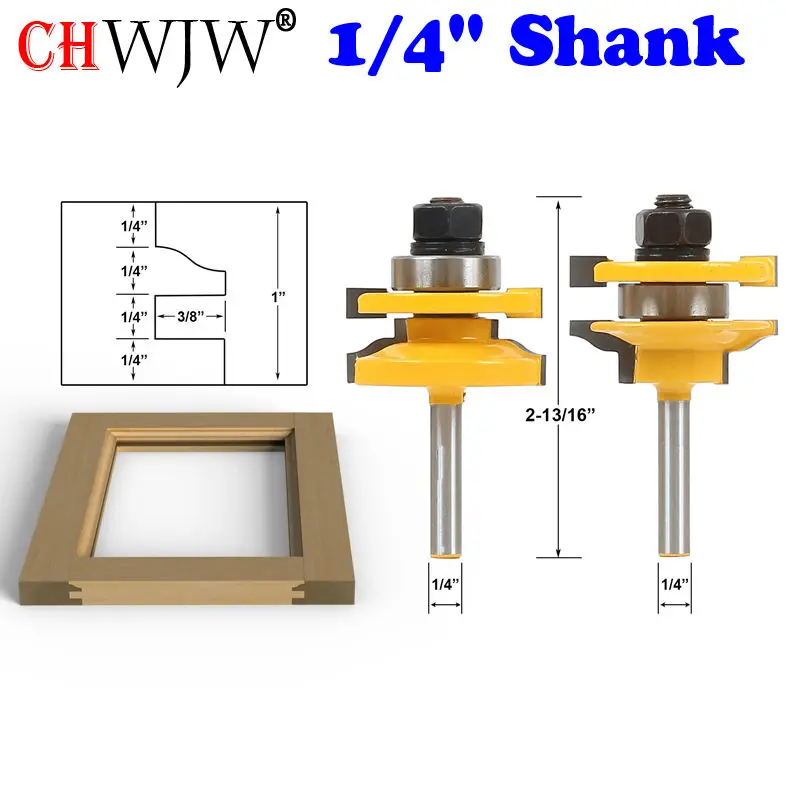 2 шт. 1/4 &quotхвостовик Roman Ogee Rail &amp Stile роутер Набор бит дверной нож