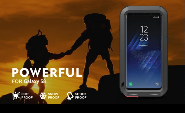 Чехол для Galaxy S8 + LOVE MEI мощный роскошный Doom металлический бронированный