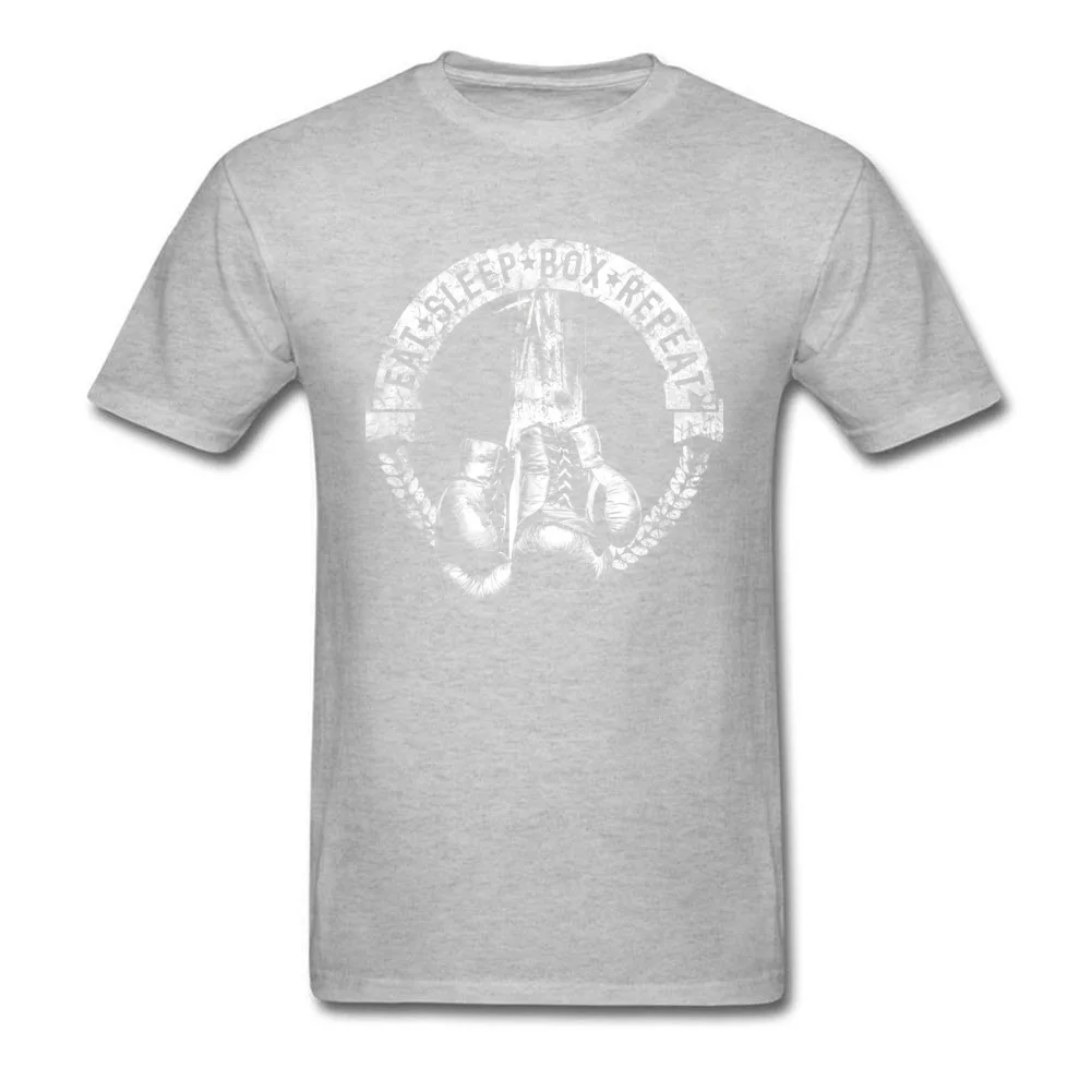 Latest Men Tops Shirts Design Casual Tshirts 100% Cotton Short Sleeve Leisure Tees Round Collar Drop Shipping Eat Sleep Box Repeat Original Gift grey