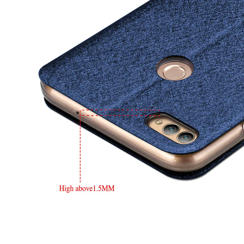 Для huawei p Smart case силиконовый чехол роскошный флип бумажник из кожи для smart TPU FIG AL00