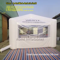 Inflatable tent with transparent clear PVC windows white inflatable Pagoda four legs exhibition tent advertising tent 1