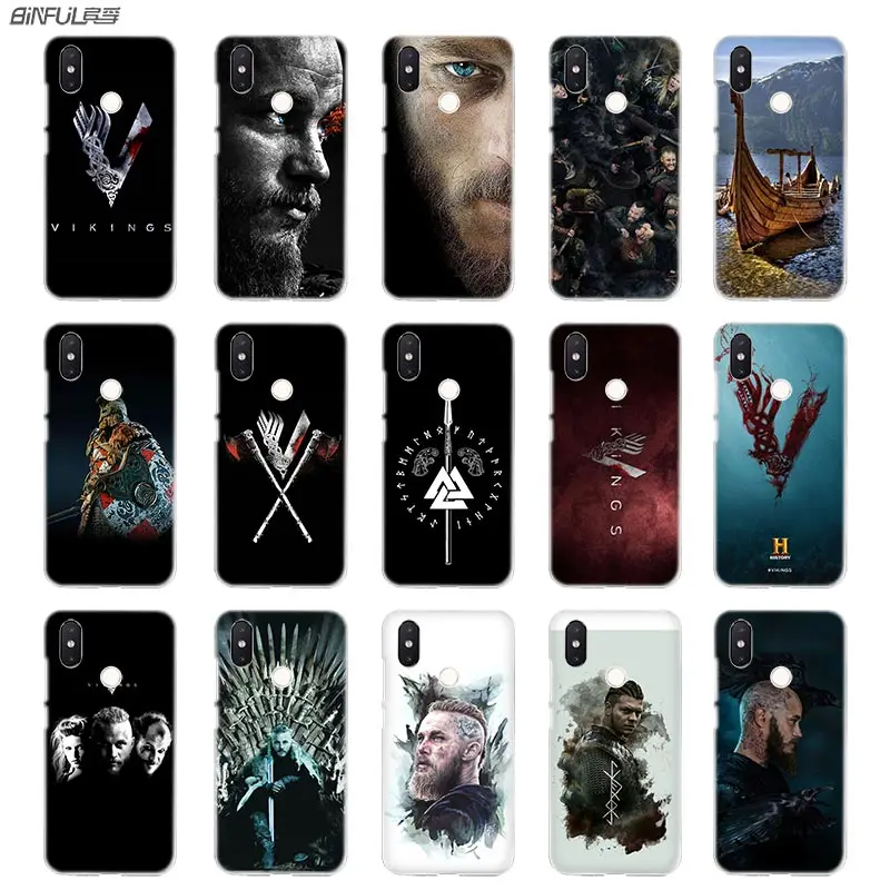 

BinFul phone case Transparent Hard cover for Xiaomi mi Redmi Note 7 5 4 3 4X 5A 6 Pro 64g S2 Plus the vikings set 4