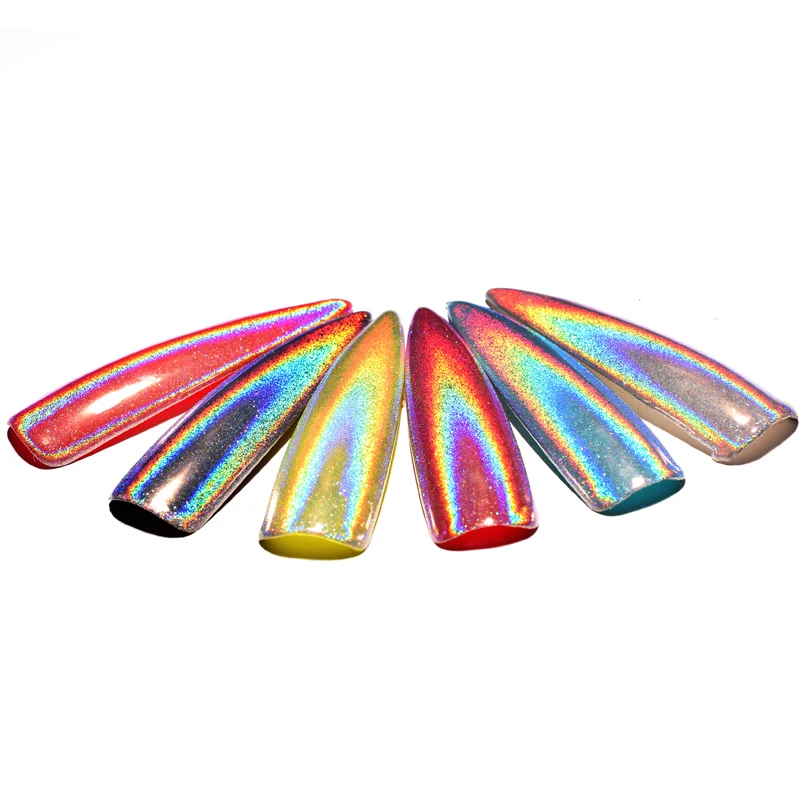 0.2g Laser Powder Holographic Glitter Nail Glitter Powder Holo Rainbow Chrome Mirror Dust Nail Art Decor