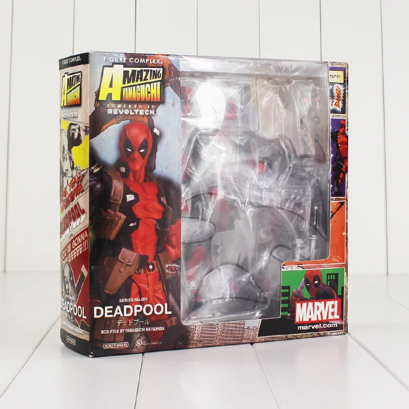 

16cm Deadpool Revoltech X-Men Action Figure Wade Winston Wilson Doll With Sword Gun Weapon Cool Model Toy