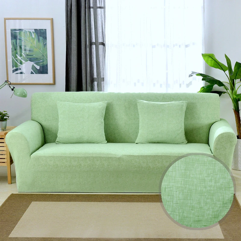 Сплошной цвет Нескользящие эластичные стрейч чехлы для диванов полиэстер все включено диванные подушки секционные Чехлы для гостиной