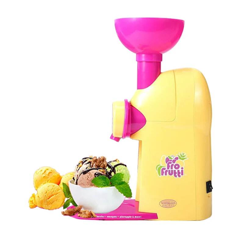 

Plastic Material Household Professional Automatic Soft Ice Cream Machine Homemade Fruit Ice Cream One-touch Switch