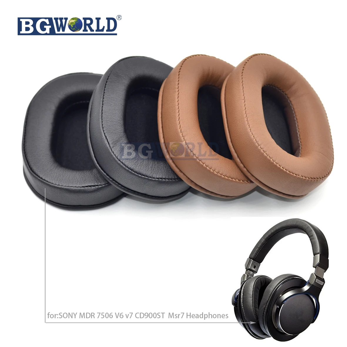 

BGWORLD Replacement cushion ear pads foam spong earmuff earpads for SONY MDR 7506 V6 v7 CD900ST Headphones headset
