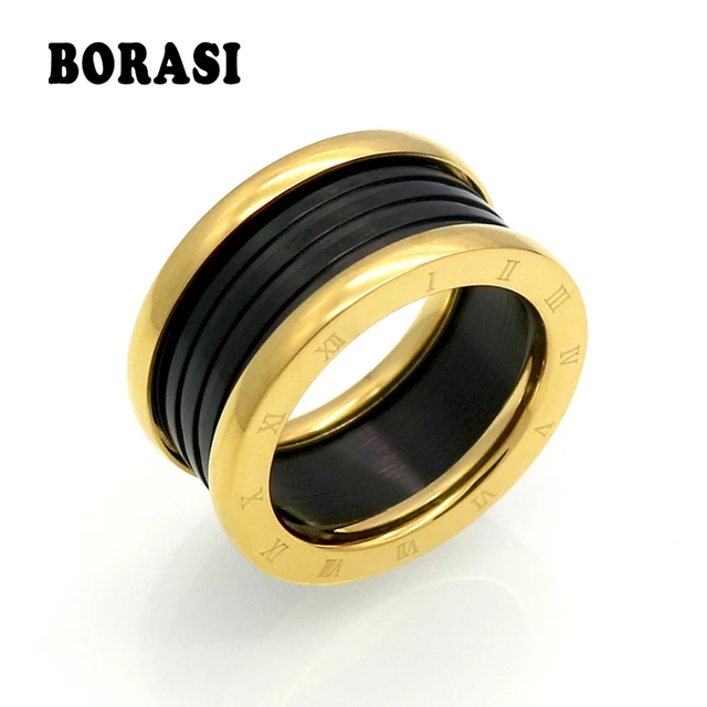 New Fashion Jewelry Top Quality Lovers Luxury Brands Rings 11MM Wedding Black St New Fashion Jewelry Top Quality Lovers Luxury Brands Rings 11MM Wedding Black St